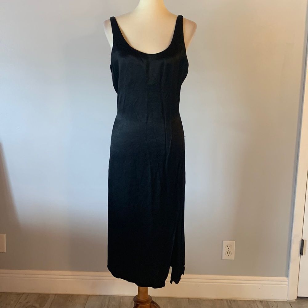 [Diane Von Furstenberg] Black Sleeveless Midi Dress - Size Medium